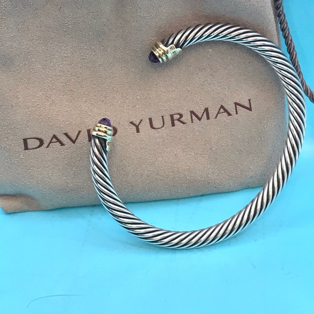 David Yurman Cable Classic Bracelet with Amethyst